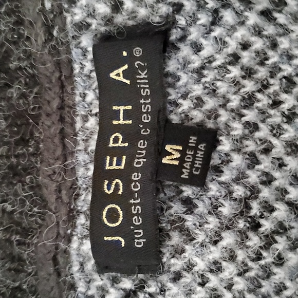 JOSEPH A. Plaid V-Neck Long Sleeve Oversized Sweater SIZE: M - Picture 8 of 9